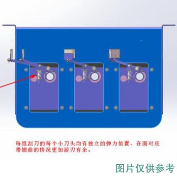 厦门三烨 耙型清扫器，刮刀宽度210 带宽2000，SAN-TPUW210-02