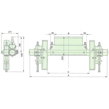 珀挺 头部二道T型清扫器，带宽1800mm，定制品