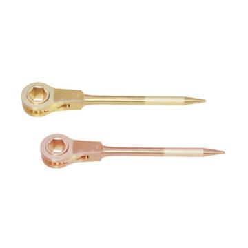 桥防 防爆圆柄轧花棘轮扳手，铝青铜，17mm，181-17AL