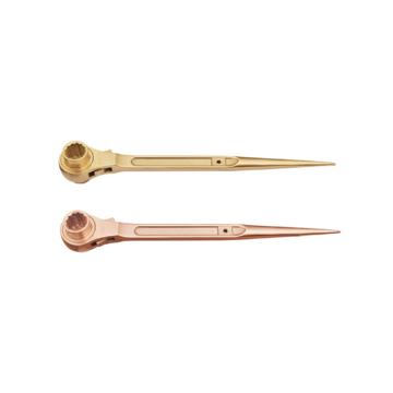 桥防 防爆双面撬棒棘轮扳手， 铝青铜，22*24mm，180A-2224AL