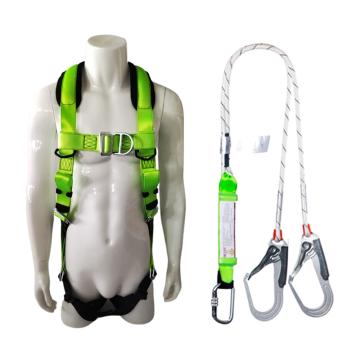 百业安 安全带套装，全身豪华型安全带EPI-XY1100D，圆绳式缓冲包双大勾EPI-XY31010C