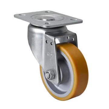 易得力(EDL) 平顶万向超强度聚氨酯(TPU)脚轮，脚轮中型4寸300kg，67114-674-86A