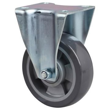 易得力(EDL) 定向聚氨酯(PU)脚轮，脚轮中型4寸200kg，64104-644-76