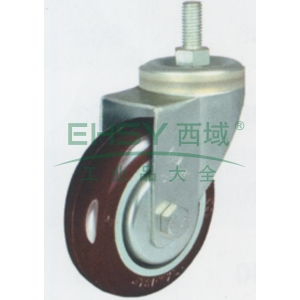 申牌 3寸尼龙中型脚轮，丝杆活动M12 载重(kg):105 轮宽(mm):30 全高(mm):111，20A04-1018