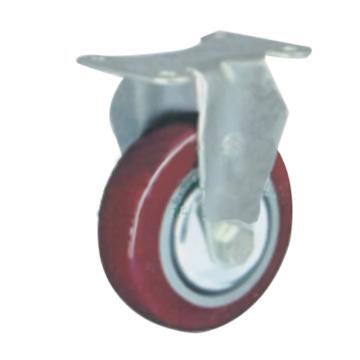 申牌 3.5寸聚氨酯中型脚轮 平底固定 载重(kg):115 轮宽(mm):32 全高(mm):120，20AB2-1015