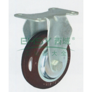 申牌 3寸尼龙中型脚轮，平底固定 载重(kg):105 轮宽(mm):30 全高(mm):108，20A03-1018