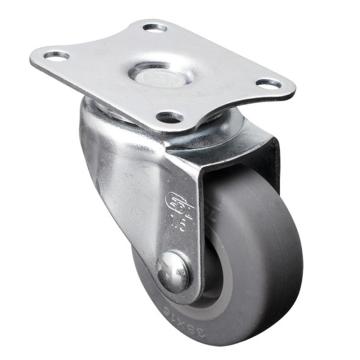 易得力(EDL) 平顶万向超级人造胶(TPE)脚轮，脚轮小型1.5寸30kg，201115-2015-52