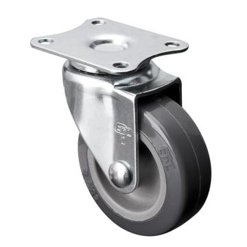 易得力(EDL) 平顶万向聚氨酯(PU)脚轮，脚轮小型2寸30kg，20112-202-72