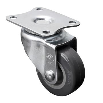 易得力(EDL) 平顶万向聚氨酯(PU)脚轮，脚轮小型1.5寸30kg，201115-2015-72