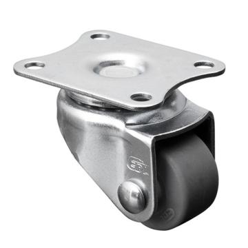 易得力(EDL) 平顶万向超级人造胶(TPE)脚轮，脚轮小型1寸30kg，20111-201-52