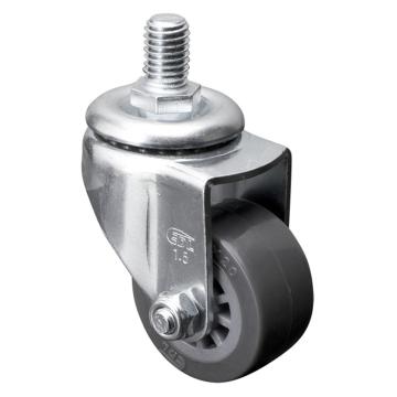 易得力(EDL) 丝口万向聚氨酯(PU)脚轮，脚轮小型1.5寸35kg，261315/M10X15-2615-73