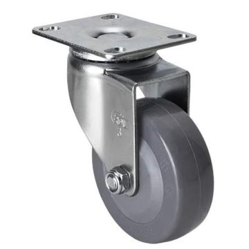 易得力(EDL) 平顶万向聚氨酯(PU)脚轮，脚轮轻型3寸70kg，36113-363-74