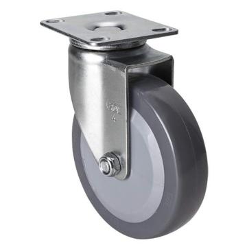 易得力(EDL) 平顶万向聚氨酯(PU)脚轮，脚轮轻型4寸70kg，36114-364-74