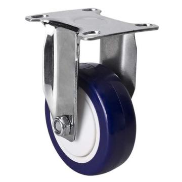 易得力(EDL) 定向高强度聚氨酯(TPU)脚轮，脚轮轻型镀铬3寸80kg，37203-373-87