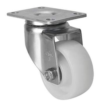 易得力(EDL) 平顶万向尼龙(PA)脚轮，脚轮中型3寸150kg，50113-503-26