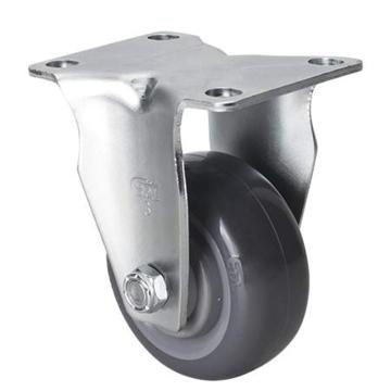 易得力(EDL) 定向聚氨酯(PU)脚轮，脚轮中型3寸130kg，50103-503-75