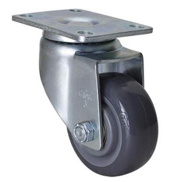 易得力(EDL) 平顶万向聚氨酯(PU)，脚轮中型3寸150kg，50113-503-76