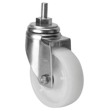 易得力(EDL) 丝口万向尼龙(PA)脚轮，脚轮中型4寸150kg，50134/M12X25-504-26