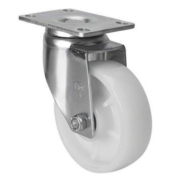 易得力(EDL) 平顶万向尼龙(PA)脚轮，脚轮中型4寸150kg，50114-504-26