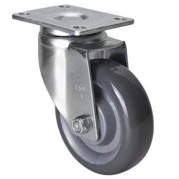 易得力(EDL) 平顶万向聚氨酯(PU)脚轮，脚轮中型4寸130kg，50114-504-75