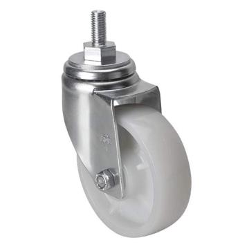 易得力(EDL) 丝口万向尼龙(PA)脚轮，脚轮中型4寸130kg，50134/M12X25-504-25