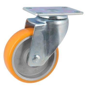 易得力(EDL) 平顶万向高强度聚氨酯(TPU)高速脚轮，脚轮中型3寸150kg，50113-503-86A