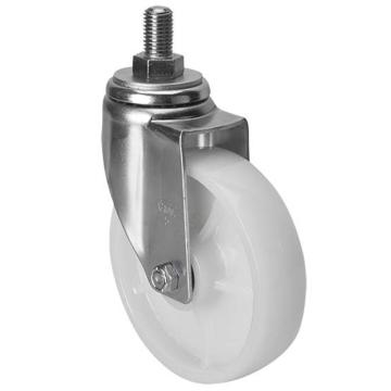 易得力(EDL) 丝口万向尼龙(PA)脚轮，脚轮中型5寸150kg，50135/M16X25-505-26