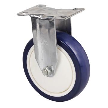 易得力(EDL) 定向高强度聚氨酯(TPU)脚轮，脚轮中型镀铬5寸130kg，57205-575-87