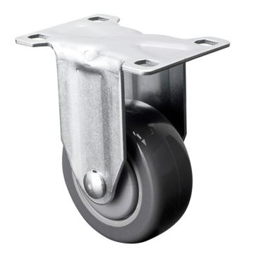 易得力(EDL) 定向聚氨酯(PU)脚轮，脚轮中型3寸130kg，57103-573-77