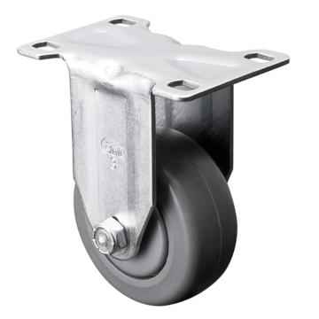 易得力(EDL) 定向超级人造胶(TPE)脚轮，脚轮中型3寸110kg，57103-573-57