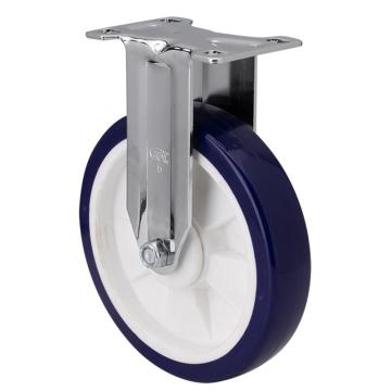 易得力(EDL) 定向高强度聚氨酯(TPU)脚轮，脚轮中型镀铬6寸130kg，57206-576-87