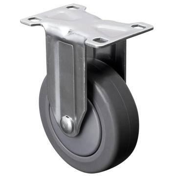 易得力(EDL) 定向超级人造胶(TPE)脚轮，脚轮中型4寸110kg，57104-574-57