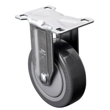 易得力(EDL) 定向聚氨酯(PU)脚轮，脚轮中型4寸130kg，57104-574-77