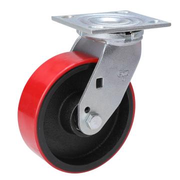 易得力(EDL) 平顶万向高强度聚氨酯(TPU)脚轮，脚轮重型6寸420kg，73116-736-86T