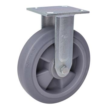 易得力(EDL) 定向超级人造胶(TPE)脚轮，脚轮重型8寸400kg，73108-738-56