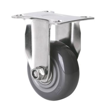 易得力(EDL) 定向聚氨酯(PU)脚轮，脚轮不锈钢轴承2.5寸70kg，S347025-S3425-76