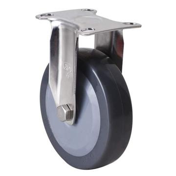 易得力(EDL) 定向聚氨酯(PU)脚轮，脚轮不锈钢轻型4寸70kg，S34704-S344-74