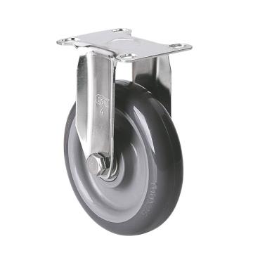 易得力(EDL) 定向聚氨酯(PU)脚轮，脚轮不锈钢轴承4寸90kg，S34704-S344-76