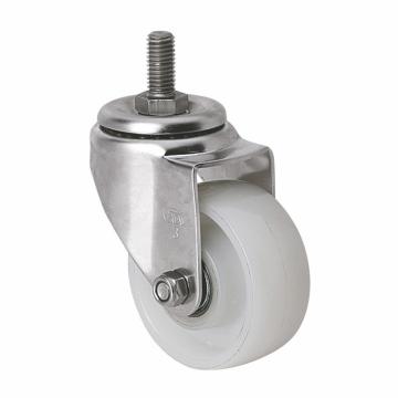 易得力(EDL) 丝口万向尼龙(PA)脚轮，脚轮不锈钢轴承3寸150kg，S54733/M12X25-S543-26