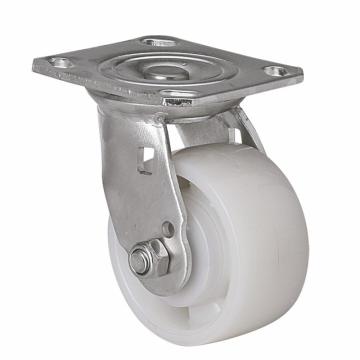 易得力(EDL) 平顶万向尼龙(PA)脚轮，脚轮不锈钢轴承4寸380kg，S71714-S714-26