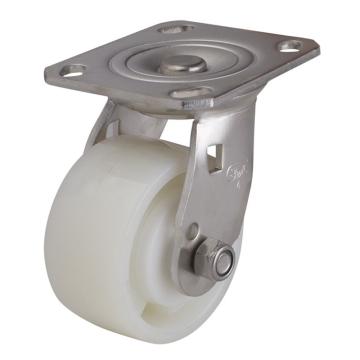 易得力(EDL) 平顶万向尼龙(PA)脚轮，脚轮不锈钢重型4寸380kg，S71714-S714-25