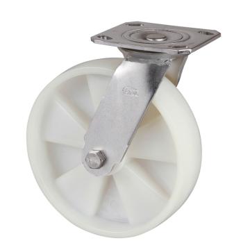 易得力(EDL) 平顶万向尼龙(PA)脚轮，脚轮不锈钢重型8寸450kg，S71718-S718-25