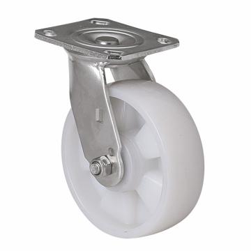 易得力(EDL) 平顶万向尼龙(PA)脚轮，脚轮不锈钢轴承6寸420kg，S71716-S716-26