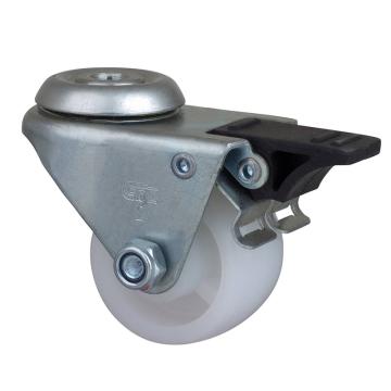 易得力(EDL) 空颈刹车聚烯烃(PO)设备脚轮，脚轮低重心2寸80kg，M31182H-M312-04