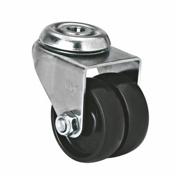 易得力(EDL) 空颈万向尼龙(PA)设备脚轮，脚轮低重心2寸80kg，M31172-M312-13