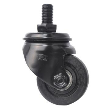 易得力(EDL) 丝杆万向尼龙（PA）设备脚轮，脚轮2.5寸500kg，M433325/M16X25-M4325-16