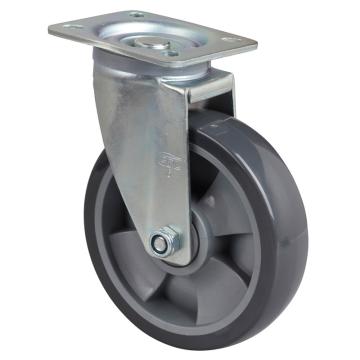 易得力(EDL) 平顶万向聚氨酯(PU)脚轮，脚轮中型6寸200kg，64116-646-76