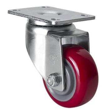 易得力(EDL) 平顶万向高强度聚氨酯(TPU)脚轮，脚轮中型3寸150kg，50113-503-86