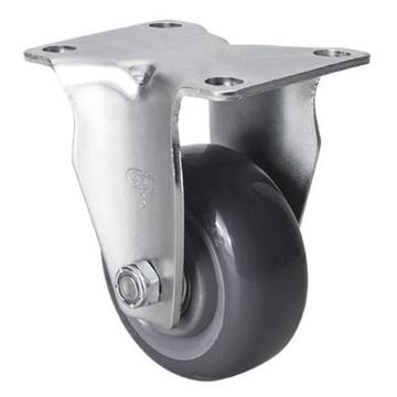 易得力(EDL) 定向聚氨酯(PU)脚轮，脚轮中型3寸150kg，50103-503-76