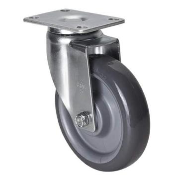 易得力(EDL) 平顶万向聚氨酯(PU)脚轮，脚轮中型5寸130kg，50115-505-75